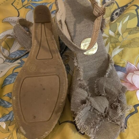 Ras linen wedge sandals euc size 39 tan - Picture 4 of 7